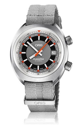 Oris Chronoris Date / Gri / NATO, referans 01 733 7737 4053-07 5 19 23