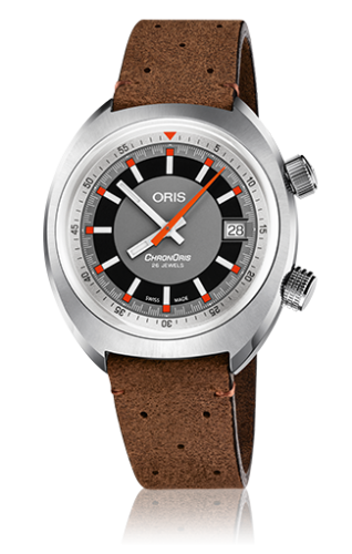 Chronoris Date / Gri / Kahverengi Leather