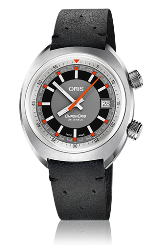 Oris Chronoris Date / Gri / Siyah Leather, referans 01 733 7737 4053-07 5 19 44