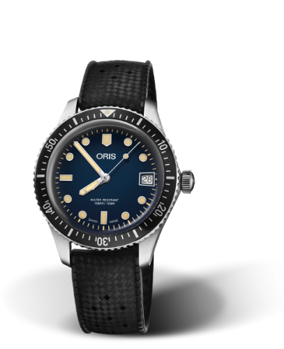 Oris Divers Sixty-Five 36 Paslanmaz Çelik / Mavi / Kauçuk, referans 01 733 7747 4055-07 4 17 18