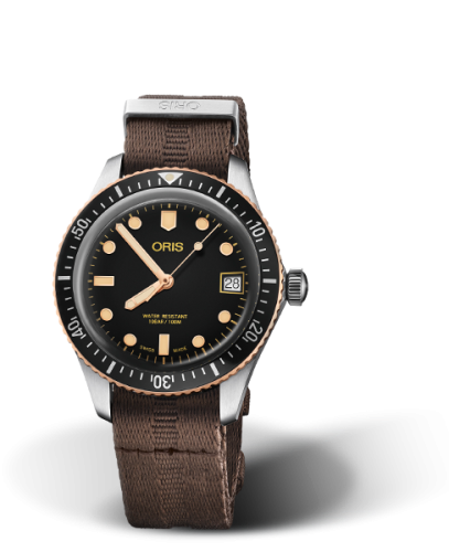 Oris Divers Sixty-Five 36 Paslanmaz Çelik / Bronze / Siyah / NATO, referans 01 733 7747 4354-07 5 17 30