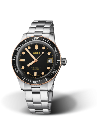 Oris Divers Sixty-Five 36 Paslanmaz Çelik / Bronze / Siyah / Bilezik, referans 01 733 7747 4354-07 8 17 18