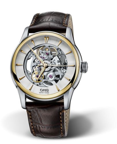 Oris Artelier İskelet 40.5 Paslanmaz Çelik - Sarı Altın, referans 01 734 7670 4351-07 5 21 70FC