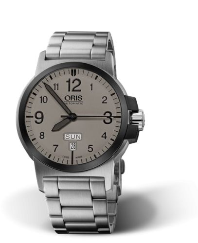 Oris BC3 Advanced Day Date Paslanmaz Çelik - DLC / Gri / Bilezik 42mm, referans 01 735 7641 4361-07 8 22 03