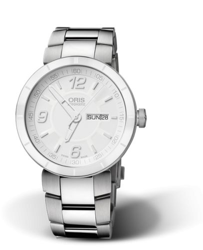 TT1 Day Date Paslanmaz Çelik - Seramik / Beyaz / Bilezik 43 mm