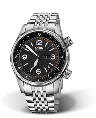 Oris Big Crown Royal Flying Doctor Service Paslanmaz Çelik / Siyah / Bilezik 44mm, referans 01 735 7672 4084-Set MB