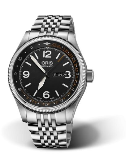 Oris Big Crown Royal Flying Doctor Service II Paslanmaz Çelik / Siyah / Bilezik 45mm, referans 01 735 7728 4084-Set MB