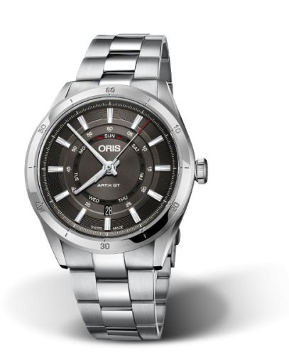 Oris Artix GT Day Date Paslanmaz Çelik / Gri / Bilezik 42mm, referans 01 735 7751 4153-07 8 21 87