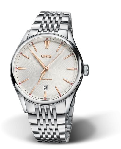 Oris Artelier Chronometer Date 40 Paslanmaz Çelik / Gümüş / Bilezik, referans 01 737 7721 4031-07 8 21 79