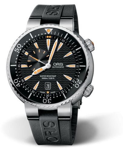 Oris Divers Small Second - Date Paslanmaz Çelik / Siyah / Kauçuk 47mm, referans 01 743 7609 8454-07 4 24 34EB