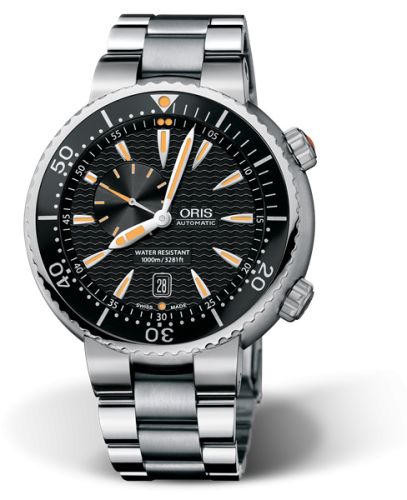 Oris Divers Small Second - Date Paslanmaz Çelik / Siyah / Bilezik 47mm, referans 01 743 7609 8454-07 8 24 01PEB