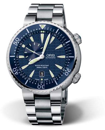 Oris Divers Small Second - Date Paslanmaz Çelik / Mavi / Bilezik 47mm, referans 01 743 7609 8555-07 8 24 01PEB