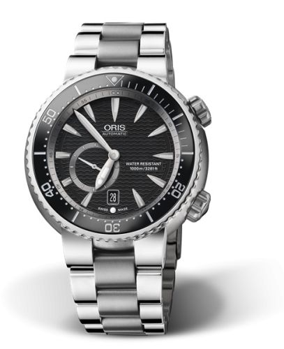Oris Divers Titan C Small Second - Date 47 Paslanmaz Çelik / Siyah / Bilezik, referans 01 743 7638 7454-07 8 24 70PEB