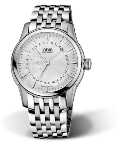 Oris Artelier Small Second Pointer Day 42 Paslanmaz Çelik / Gümüş / Bilezik, referans 01 744 7665 4051-07 8 22 77