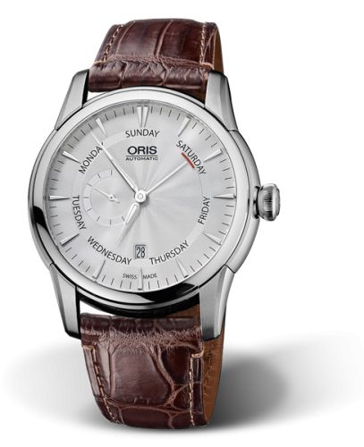 Oris Artelier Small Second Pointer Day 44 Paslanmaz Çelik / Gümüş, referans 01 745 7666 4051-07 5 23 70FC