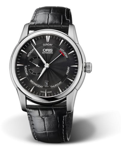 Oris Artelier Small Second Pointer Day 44 Paslanmaz Çelik / Siyah, referans 01 745 7666 4054-07 5 23 71FC