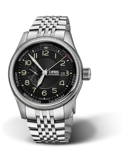 Oris Big Crown Small Second Pointer Day Paslanmaz Çelik / Siyah / Bilezik 44mm, referans 01 745 7688 4034-07 8 22 30