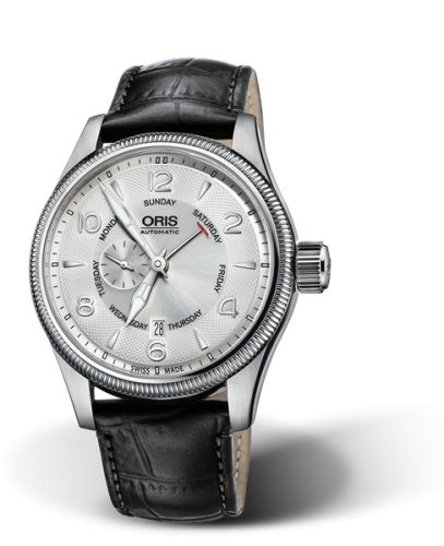 Oris Big Crown Small Second Pointer Day Paslanmaz Çelik / Gümüş 44mm, referans 01 745 7688 4061-07 5 22 76FC