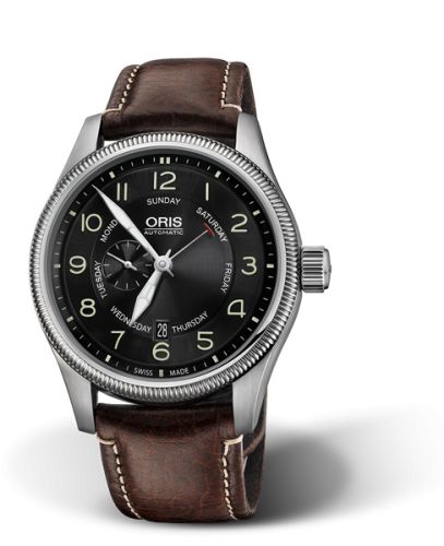 Oris Big Crown Small Second Pointer Day Paslanmaz Çelik / Siyah 44mm, referans 01 745 7688 4064-07 5 22 77FC