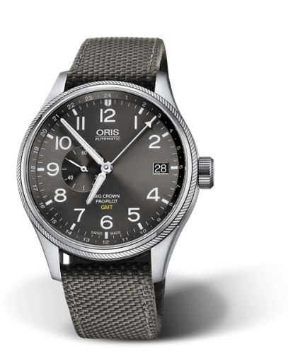 Oris Big Crown ProPilot GMT Paslanmaz Çelik / Gri 45mm, referans 01 748 7710 4063-07 5 22 17FC