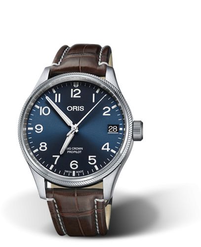 Oris Big Crown ProPilot Big Date Paslanmaz Çelik / Mavi 41mm, referans 01 751 7697 4065-07 1 20 72FC