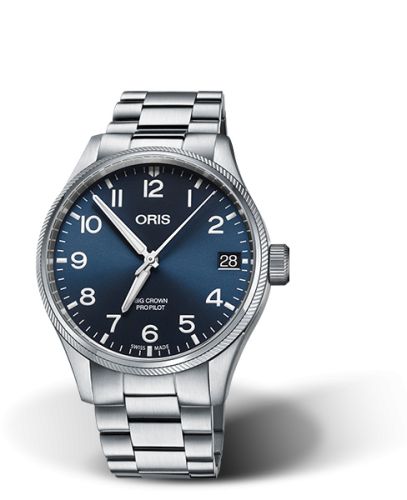 Oris Big Crown ProPilot Big Date Paslanmaz Çelik / Mavi / Bilezik 41mm, referans 01 751 7697 4065-07 8 20 19