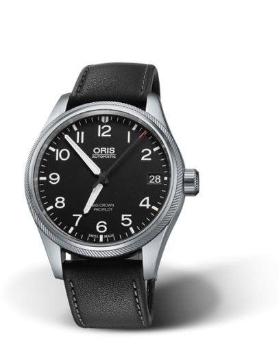 Oris Big Crown ProPilot Big Date Paslanmaz Çelik / Siyah / Siyah Leather 41mm, referans 01 751 7697 4164-07 5 20 19FC