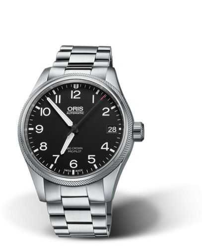 Oris Big Crown ProPilot Big Date Paslanmaz Çelik / Siyah / Paslanmaz Çelik 41mm, referans 01 751 7697 4164-07 8 20 19