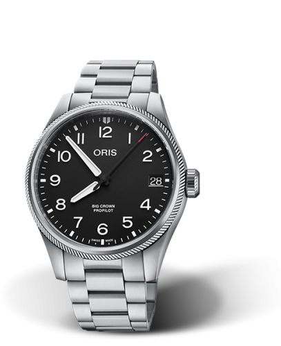 Oris Big Crown ProPilot Big Date Paslanmaz Çelik / Siyah / Bilezik 41mm, referans 01 751 7761 4164-07 8 20 08