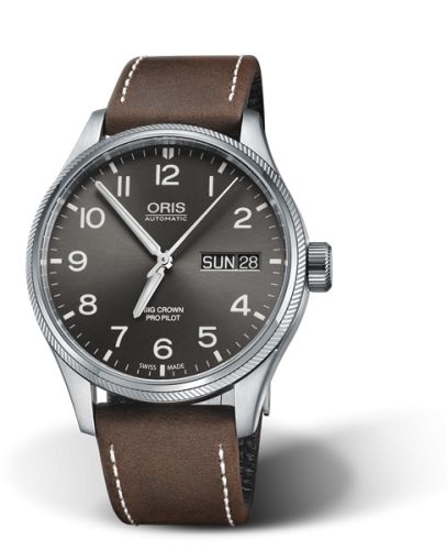 Oris Big Crown ProPilot Big Day Date Paslanmaz Çelik / Gri 45mm, referans 01 752 7698 4063-07 5 22 05FC