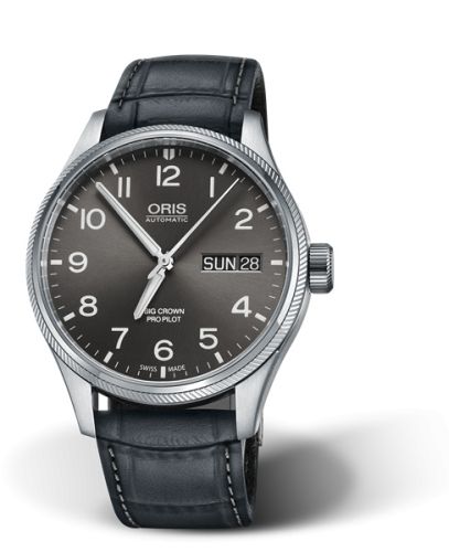 Oris Big Crown ProPilot Big Day Date Paslanmaz Çelik / Gri 45mm, referans 01 752 7698 4063-07 5 22 06FC