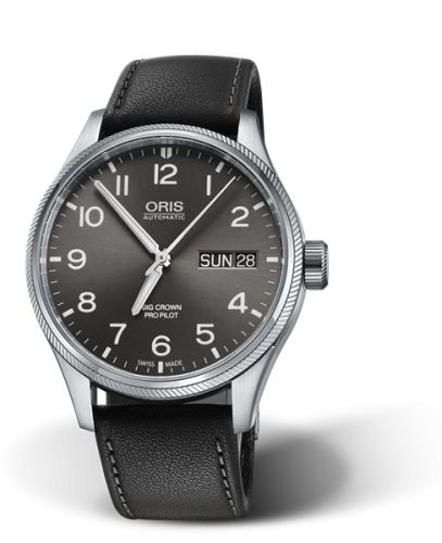 Oris Big Crown ProPilot Big Day Date Paslanmaz Çelik / Gri 45mm, referans 01 752 7698 4063-07 5 22 19FC