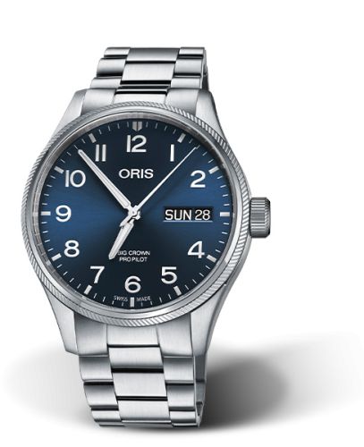Oris Big Crown ProPilot Big Day Date Paslanmaz Çelik / Mavi / Bilezik 45mm, referans 01 752 7698 4065-07 8 22 19