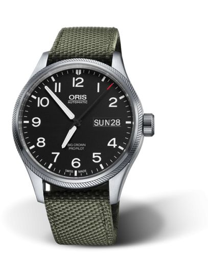 Oris Big Crown ProPilot Big Day Date Paslanmaz Çelik / Siyah 45mm, referans 01 752 7698 4164-07 5 22 14FC