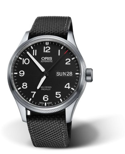 Oris Big Crown ProPilot Big Day Date Paslanmaz Çelik / Siyah 45mm, referans 01 752 7698 4164-07 5 22 15FC