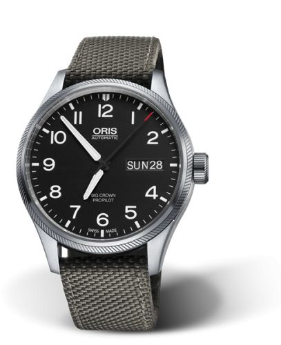 Oris Big Crown ProPilot Big Day Date Paslanmaz Çelik / Siyah 45mm, referans 01 752 7698 4164-07 5 22 17FC