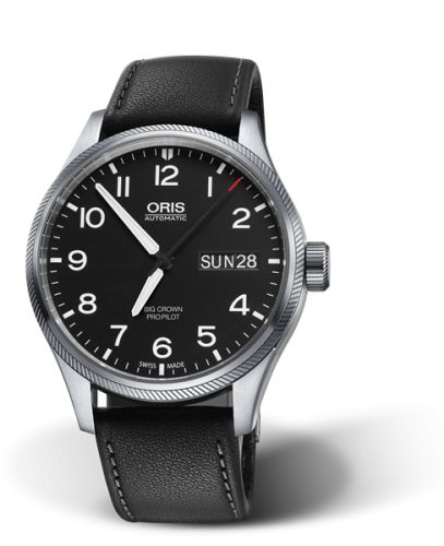 Oris Big Crown ProPilot Big Day Date Paslanmaz Çelik / Siyah 45mm, referans 01 752 7698 4164-07 5 22 19FC