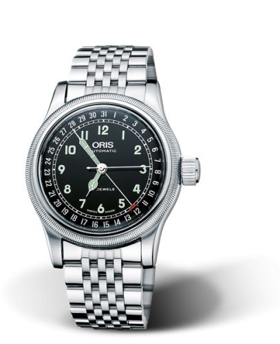 Oris Big Crown Original Pointer Date 40 Paslanmaz Çelik / Siyah / Bilezik, referans 01 754 7543 4064-07 8 20 61