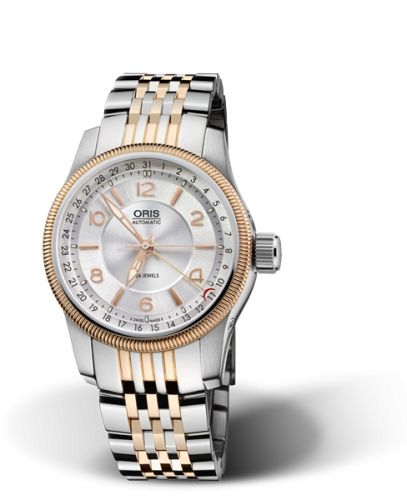 Oris Big Crown Pointer Date 40 Paslanmaz Çelik - Pembe Altın / Gümüş / Bilezik, referans 01 754 7628 4361-07 8 20 78