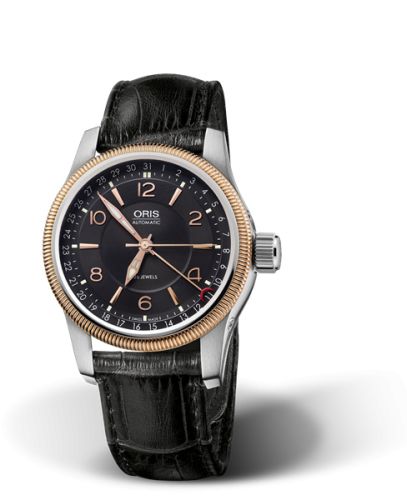 Oris Big Crown Pointer Date 40 Paslanmaz Çelik - Pembe Altın / Siyah, referans 01 754 7628 4364-07 5 20 76FC