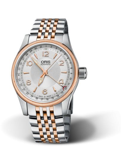Oris Big Crown Pointer Date 40 Paslanmaz Çelik - Pembe Altın / Gümüş / Bilezik, referans 01 754 7679 4331-07 8 20 32