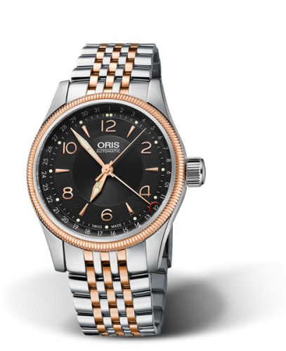Oris Big Crown Pointer Date 40 Paslanmaz Çelik - Pembe Altın / Bilezik, referans 01 754 7679 4334-07 8 20 32