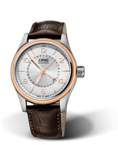 Oris Big Crown Pointer Date 40 Paslanmaz Çelik - Pembe Altın / Gümüş, referans 01 754 7679 4361-07 5 20 77FC