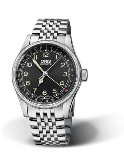 Oris Big Crown Original Pointer Date 40 Paslanmaz Çelik / Siyah / Bilezik, referans 01 754 7696 4064-07 8 20 30