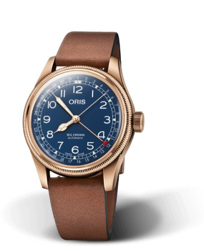Oris Big Crown Original Pointer Date 40 Bronze / Mavi, referans 01 754 7741 3165-07 5 20 58BR