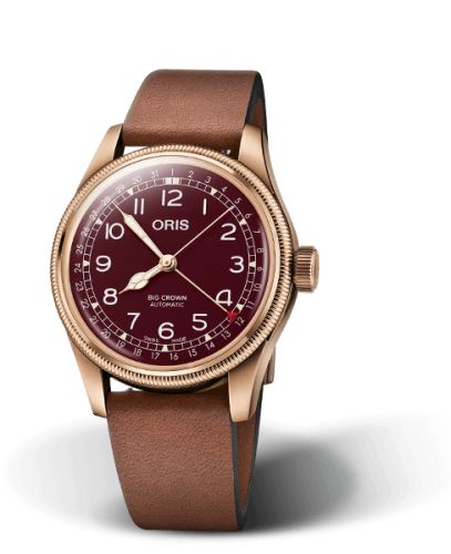 Oris Big Crown Original Pointer Date 40 Bronze / Kırmızı, referans 01 754 7741 3168-07 5 20 58BR