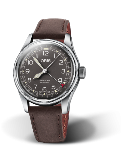 Oris Big Crown Pointer Date 40 Paslanmaz Çelik / Siyah / Kayış, referans 01 754 7741 4064-07 5 20 64
