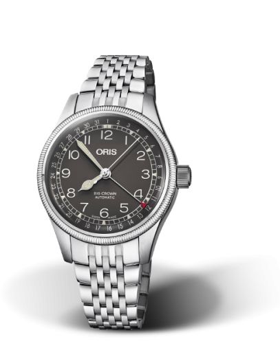 Oris Big Crown Pointer Date 36 Paslanmaz Çelik / Siyah / Bilezik, referans 01 754 7749 4064-07 8 17 22