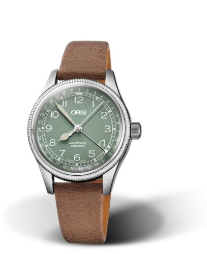 Oris Big Crown Pointer Date 36 Paslanmaz Çelik / Yeşil, referans 01 754 7749 4067-07 5 17 68