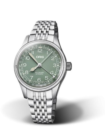 Oris Big Crown Pointer Date 36 Paslanmaz Çelik / Yeşil / Bilezik, referans 01 754 7749 4067-07 8 17 22